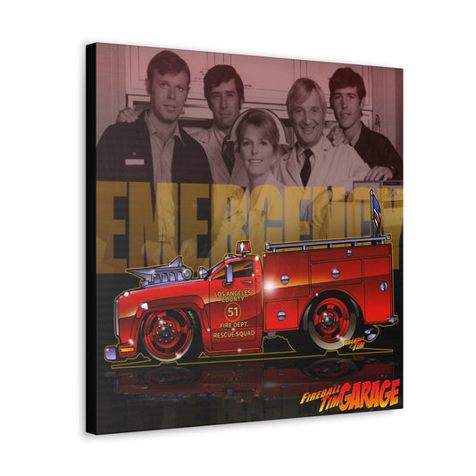 EMERGENCY SQUAD 51 FIRE Canvas TV Show Art MASTERPRINT 3 Sizes