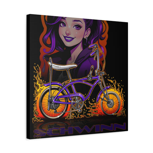 SCHWINN BIKE Grape Crush Fireball Art Canvas Print
