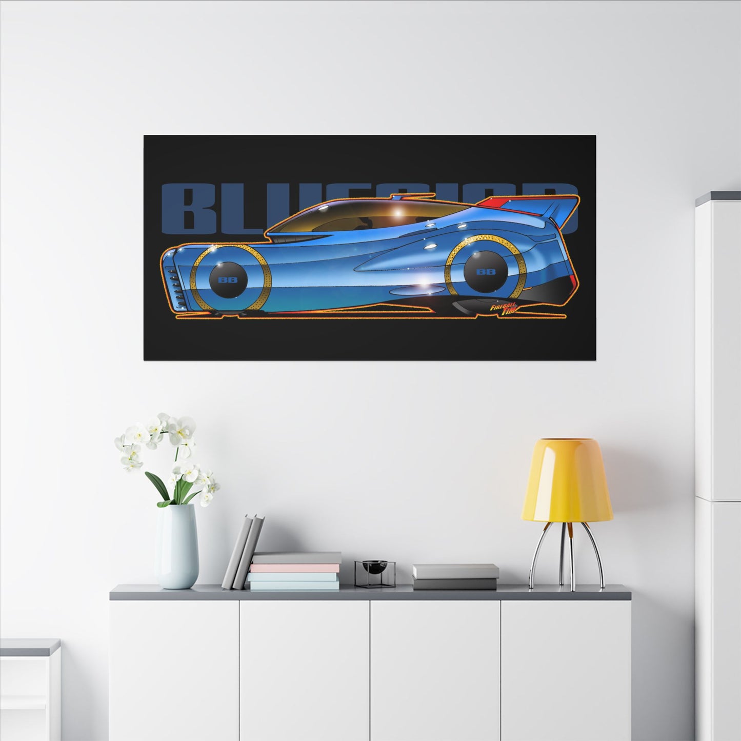 BLUEBIRD FIREBALL CONCEPT Canvas Art Print - 11x14