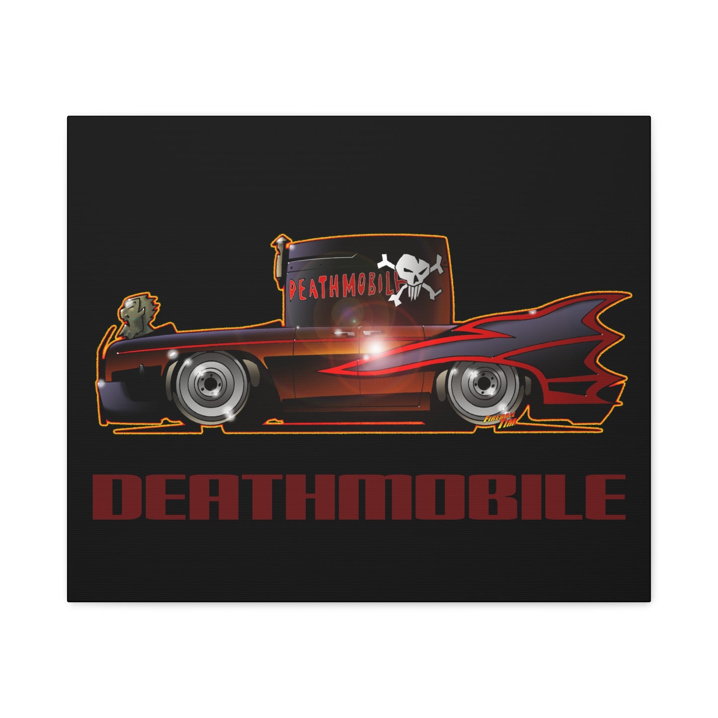 ANIMAL HOUSE DEATHMOBILE Fireball Art Canvas Wall Print