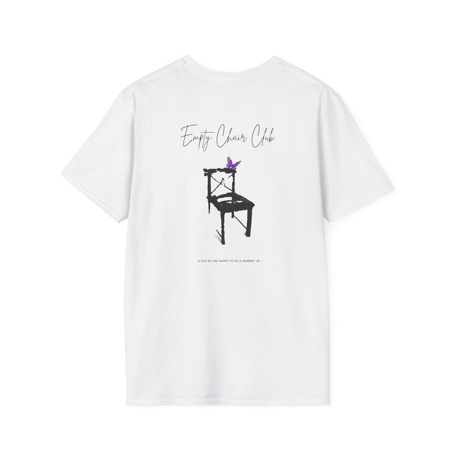 EMPTY CHAIR CLUB Unisex Softstyle T-Shirt - Casual Comfort for Relaxation and Reflection