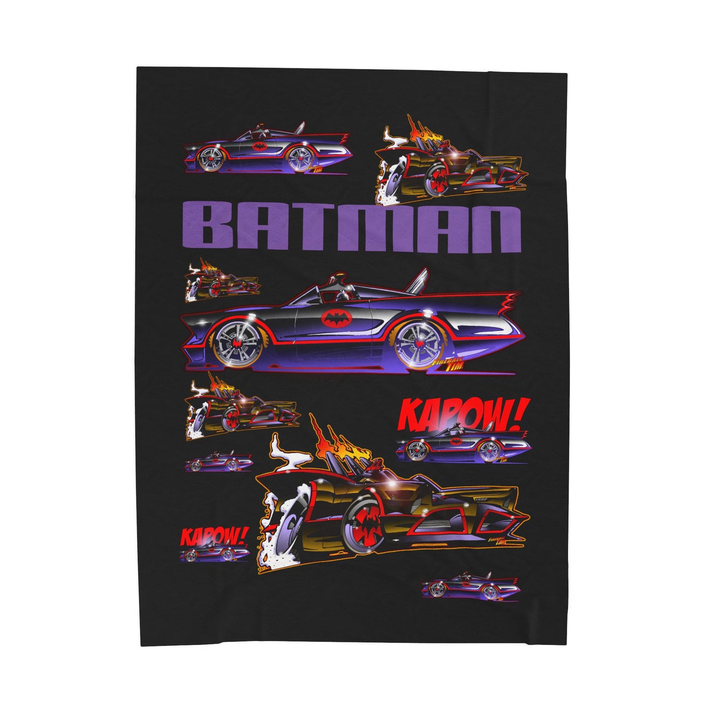 BATMOBILE 1966 Batman Cozy Fleece Blanket - 3 Sizes