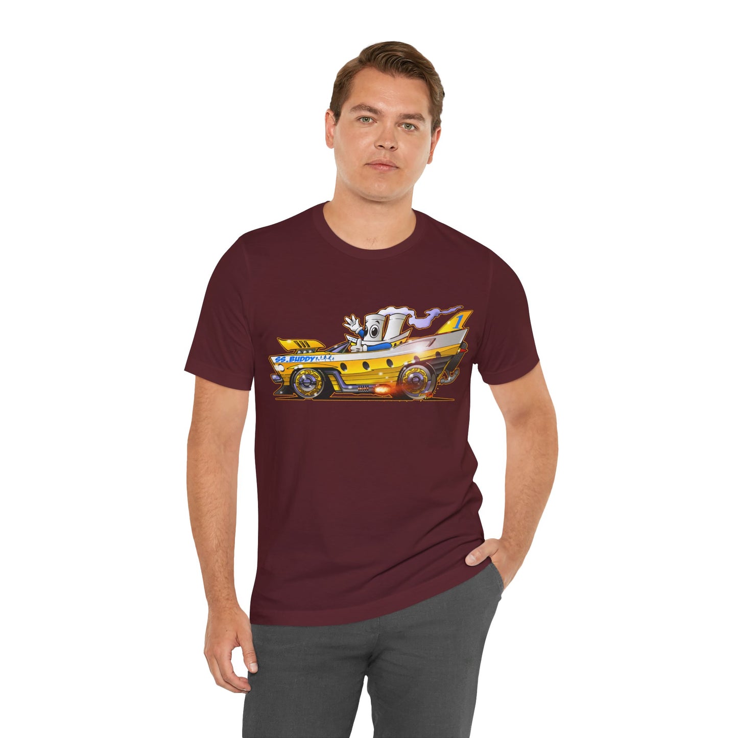BUDDY CRUISE BUDDYMOBILE Custom Car Art Short Sleeve Tee in 17 Colors