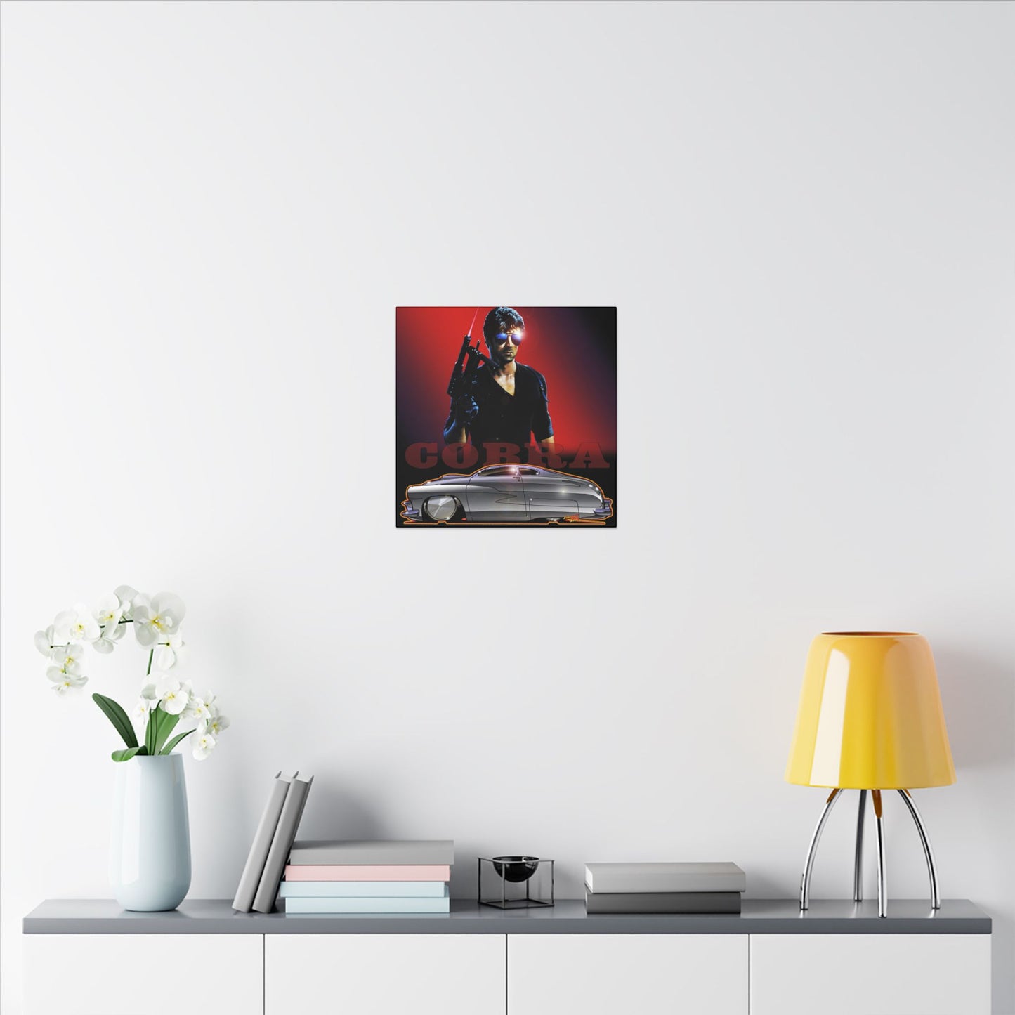 COBRA MERCURY Sylvester Stallone Movie Car Fireball Art Canvas Print
