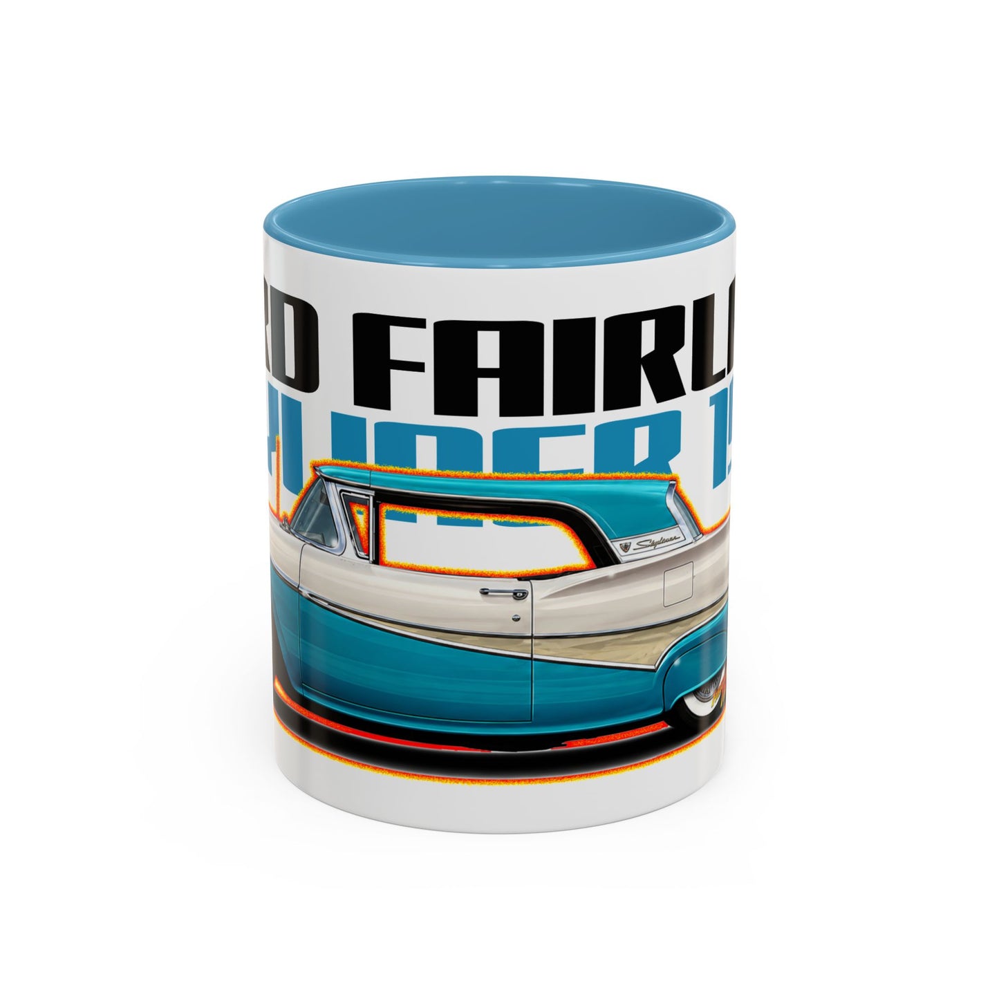 FORD FAIRLANE SKYLINER 1958 Collectible Fireball Art Coffee Mug - 2 Sizes
