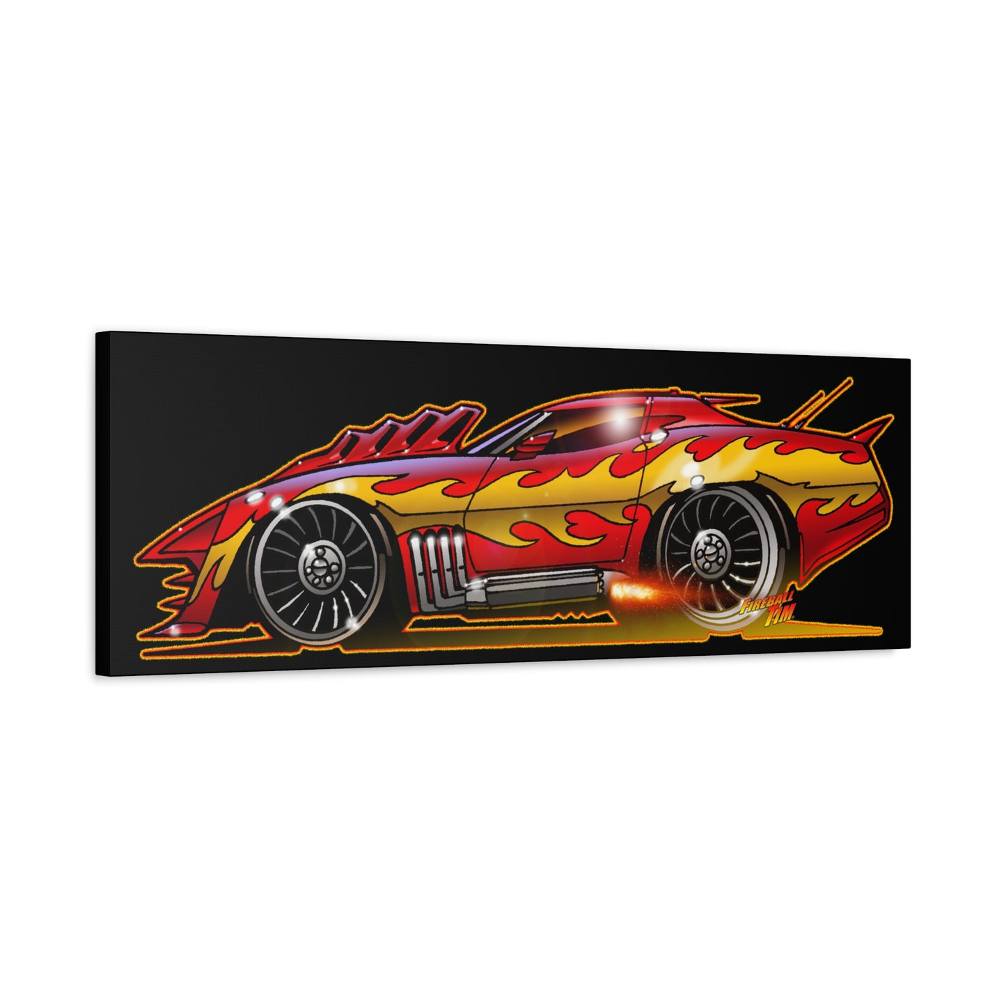 CORVETTE SUMMER Movie Car Fireball Art Canvas Print