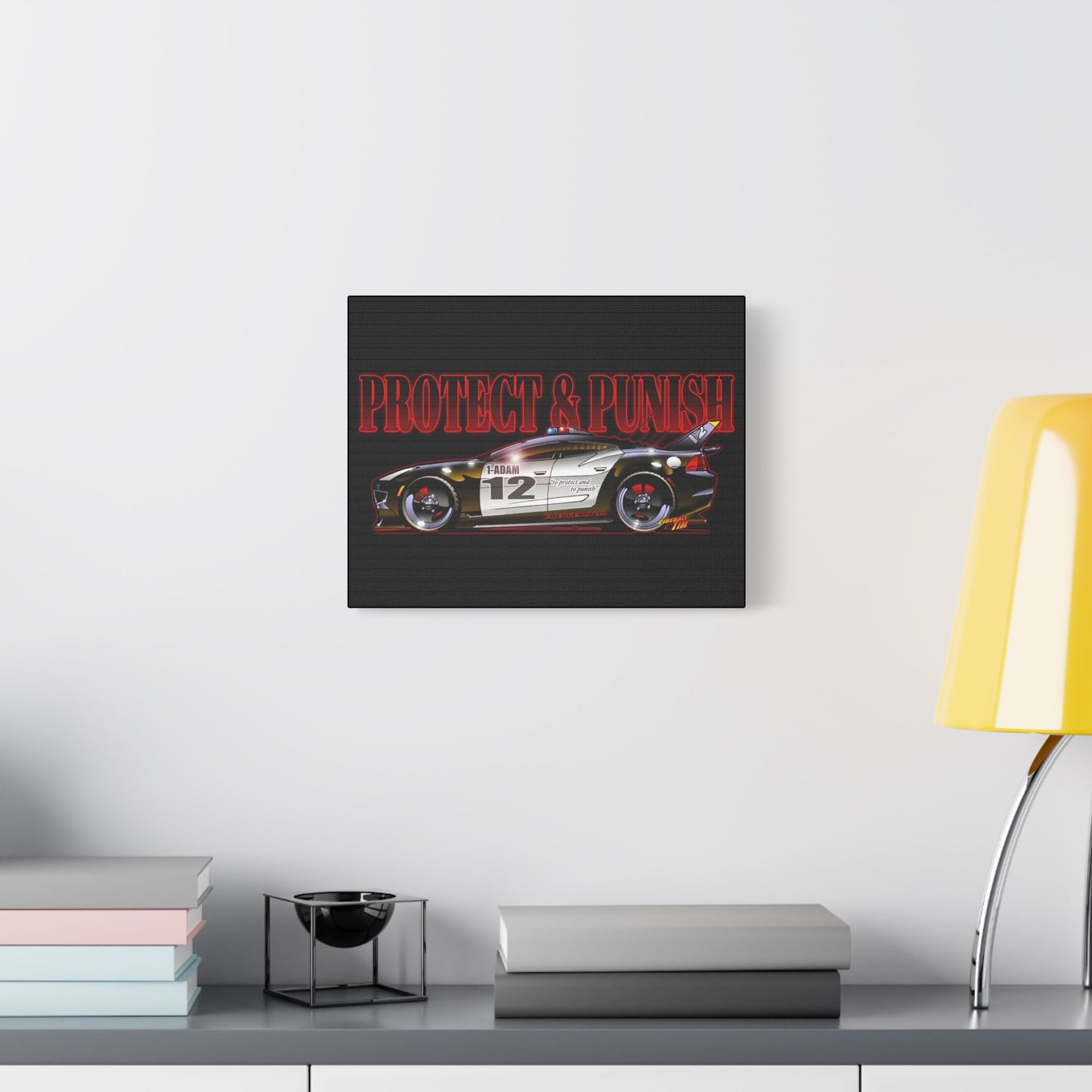 ADAM 12 FISKER KARMA Police Car Canvas Art Print - 11x14