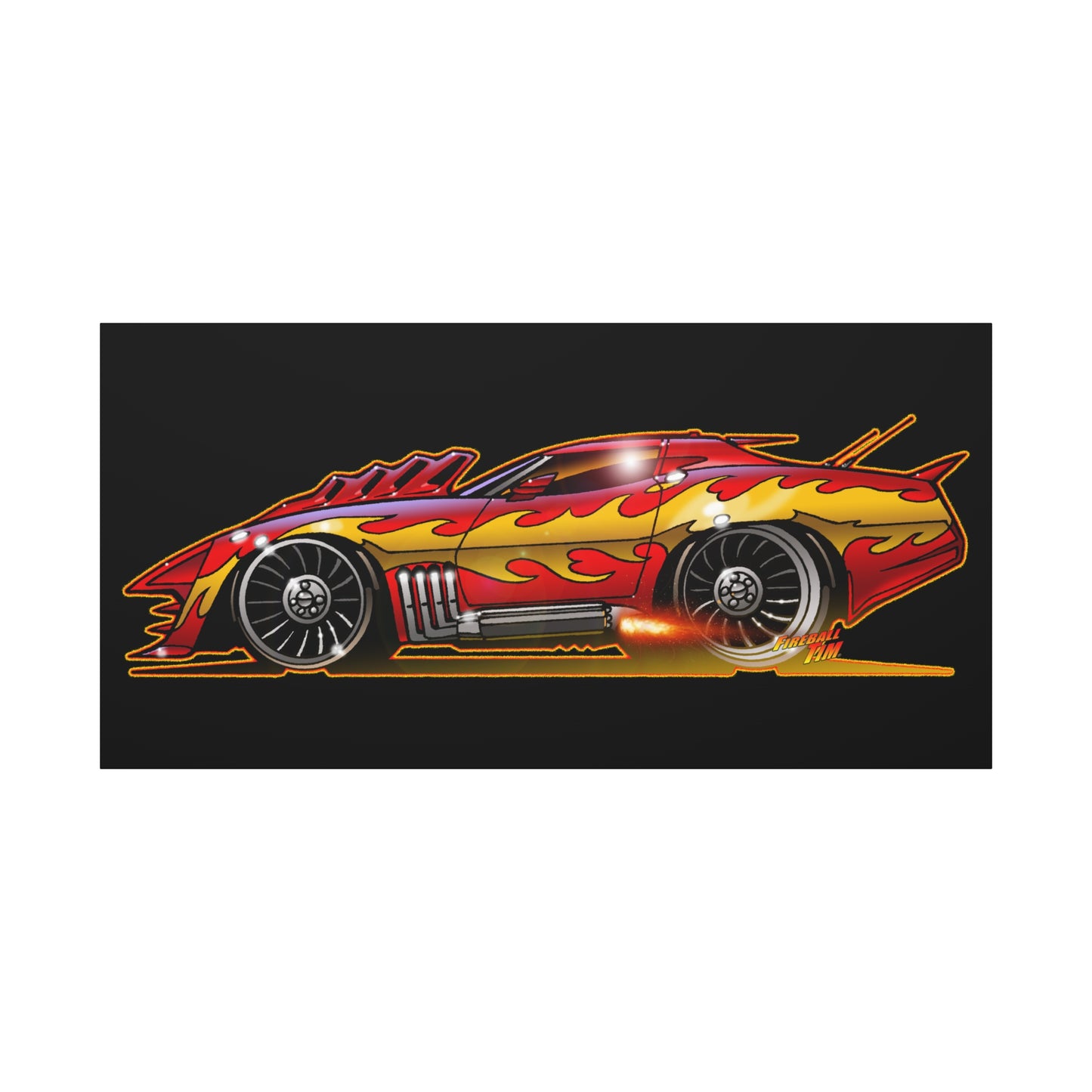 CORVETTE SUMMER Movie Car Fireball Art Canvas Print
