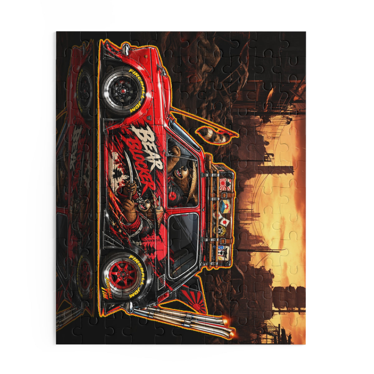 JDM 1967 HONDA 600 Collectible Fireball Art Jigsaw Puzzle — Retro Japanese Cars (120/252/500‑Piece)