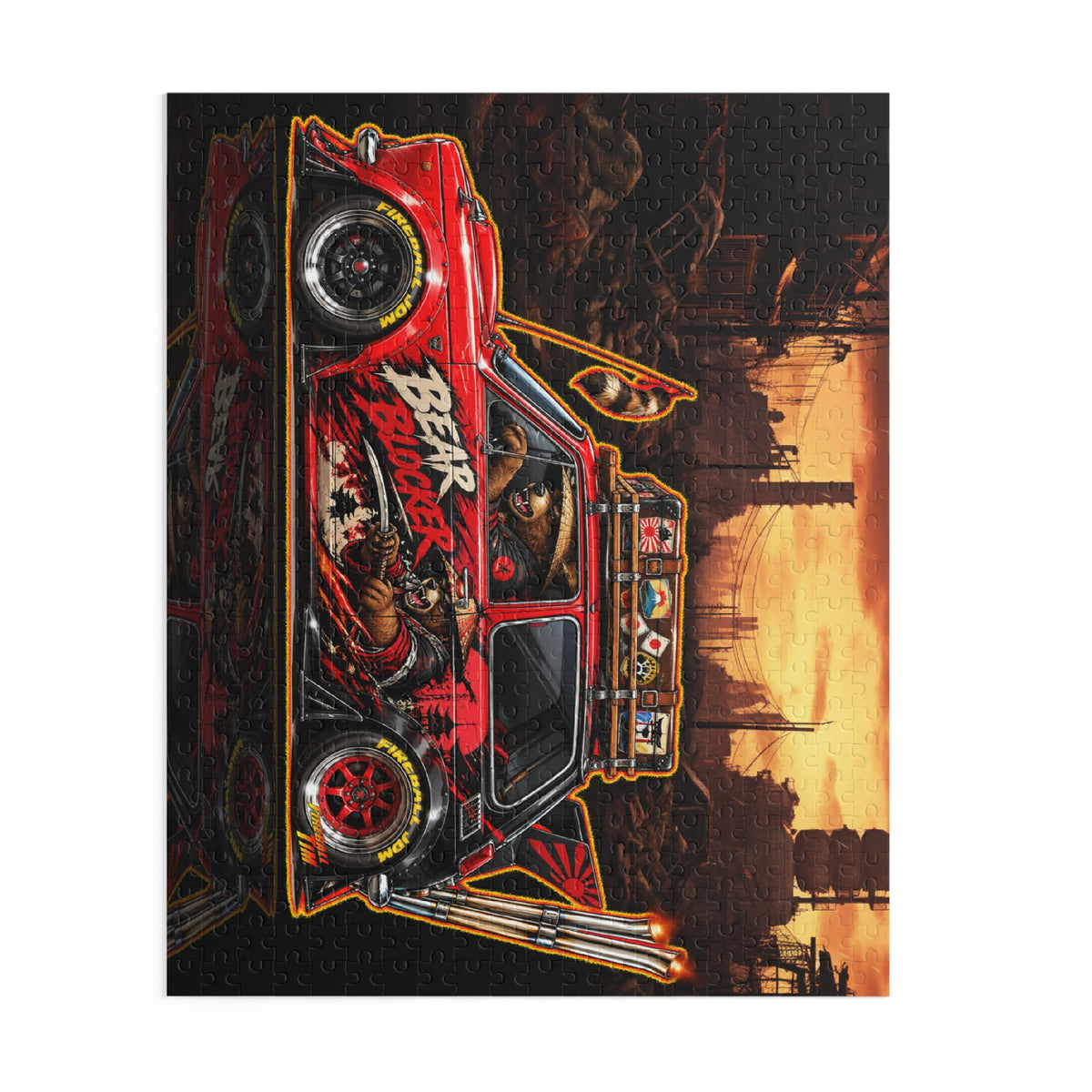 JDM 1967 HONDA 600 Collectible Fireball Art Jigsaw Puzzle — Retro Japanese Cars (120/252/500‑Piece)