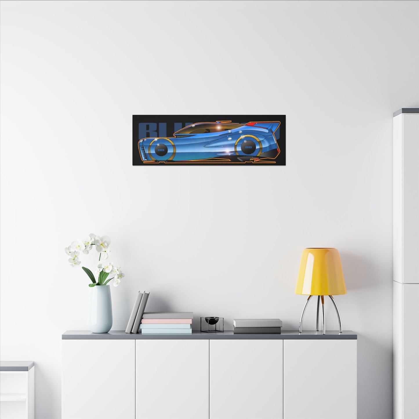 BLUEBIRD FIREBALL CONCEPT Canvas Art Print - 11x14