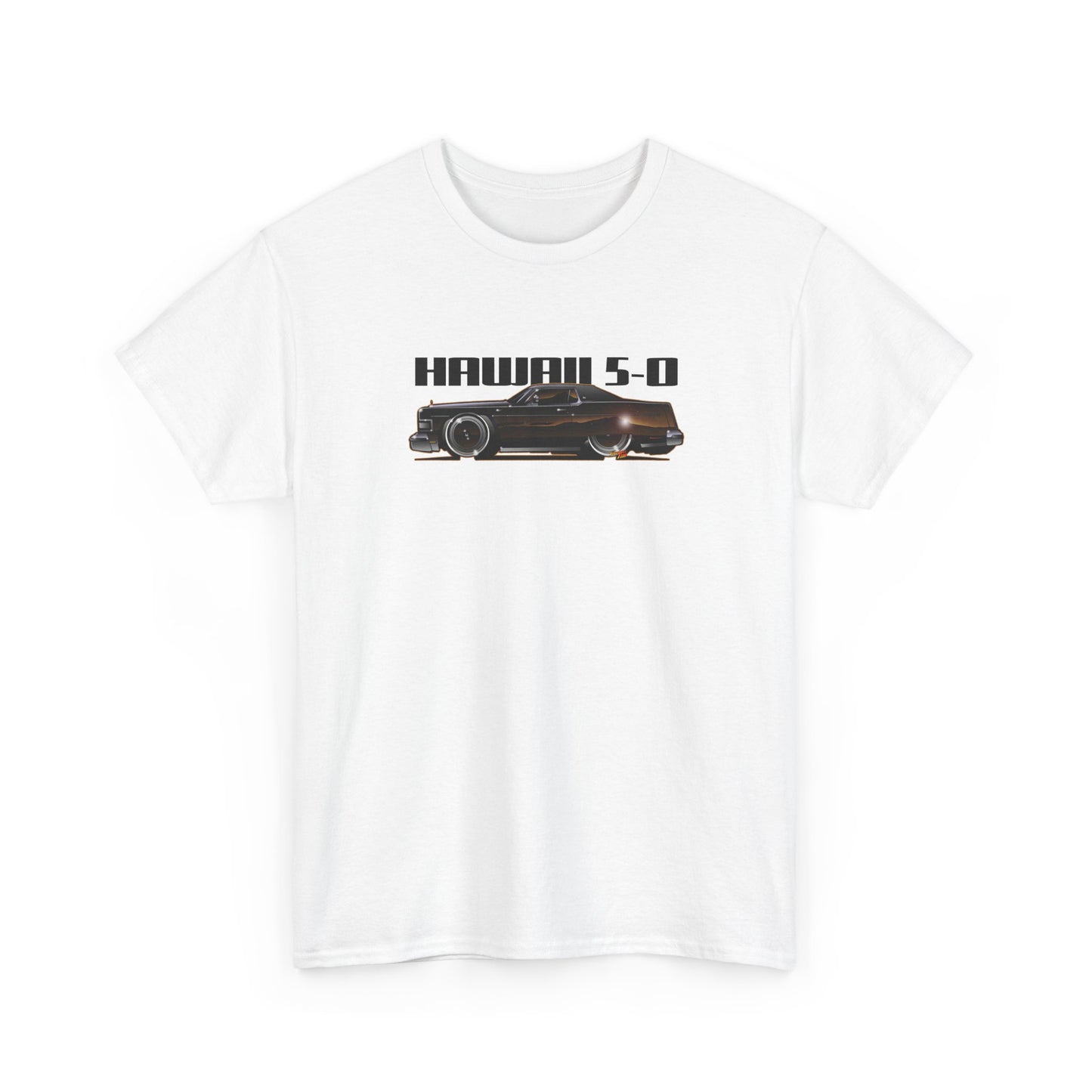 HAWAII 5-O 1974 MERCURY MARQUIS BROUGHAM Fireball Art Tee Shirt - Multiple Sizes