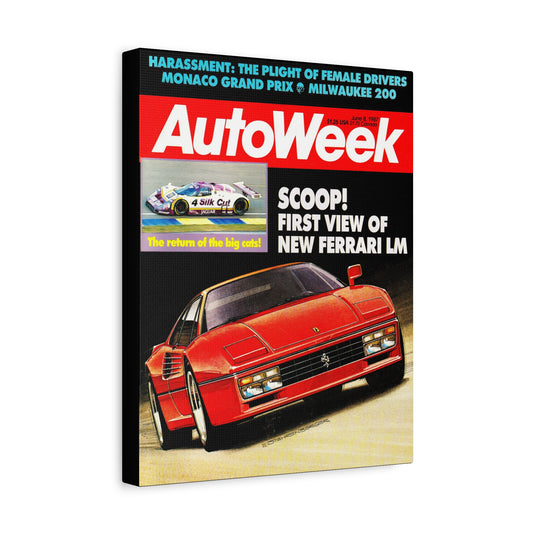 STEHRENBERGER FERRARI Autoweek Cover Art Canvas Print - 4 Sizes