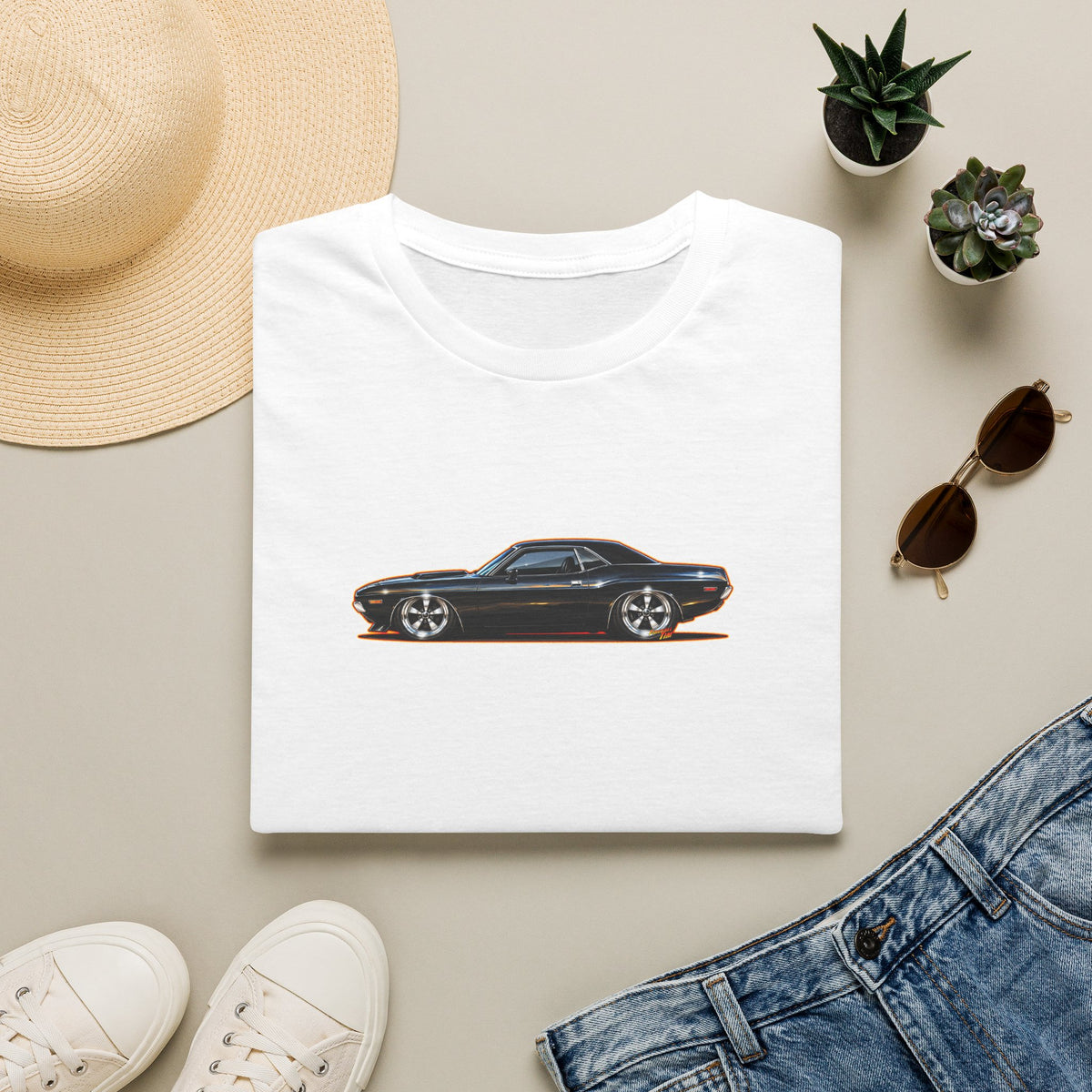 DODGE CHALLENGER 1972 Collectible Fireball Tee Shirt