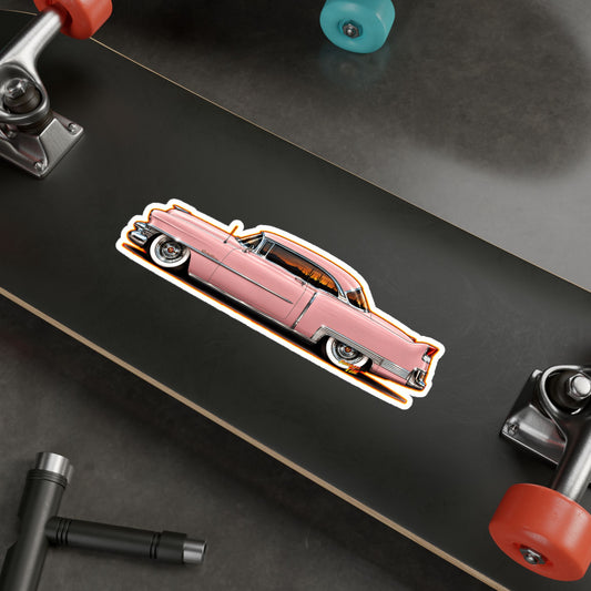 CADILLAC Coupe DeVille 1953 Collectible Fireball Stickers in 4 Sizes