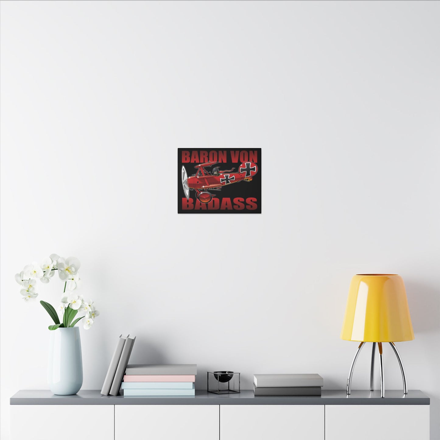 RED BARON FOKKER WW1 Airplane Canvas Art Print - 11x14
