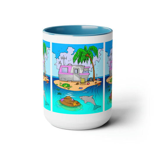 HOLIDAY HOUSE Vintage Trailer Coffee Mug, 15oz, Fireball Tim Art, Car, Cars, Car Illustration, Camping Mug, Coffee Cup, Vintage Camper-Mug-Fireball Tim Garage