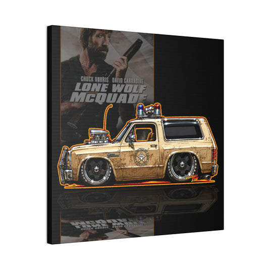 LONE WOLF MCWADE 1983 Dodge Ramcharger Collectible Art Canvas Stretched Print