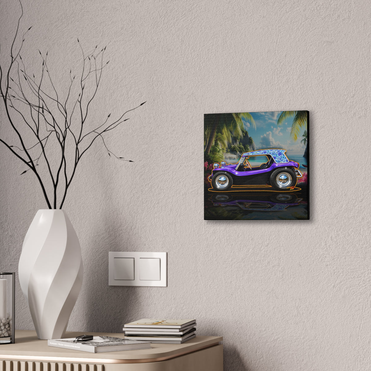 DUNE BUGGY BOYSENBERRY Collectible Fireball Art Canvas Stretched Print