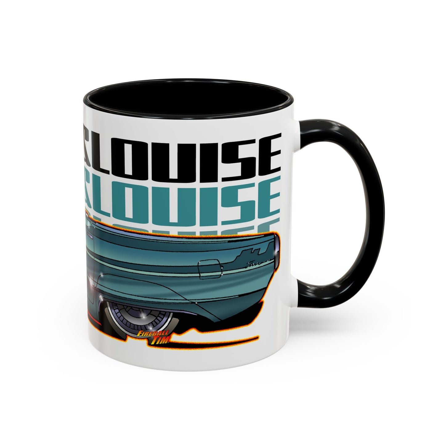 THELMA & LOUISE 1966 Ford Thunderbird Collectible Fireball Art Coffee Mug - 2 Sizes