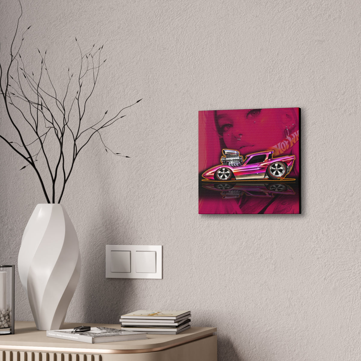 HOT WHEELS Sweet 16 PYTHON Collectible Fireball Art Canvas Stretched Print