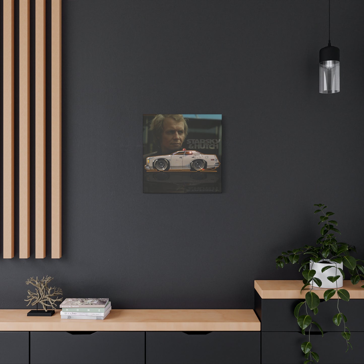 STARSKY AND HUTCH Hutchmobile Fireball Art Canvas Wall Print
