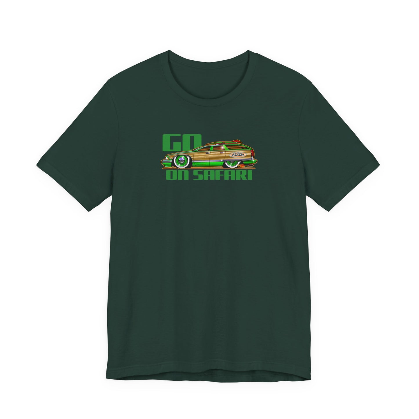 BUICK ROADMASTER Station Wagon Safari Custom Car Art Short Sleeve Tee - Colors