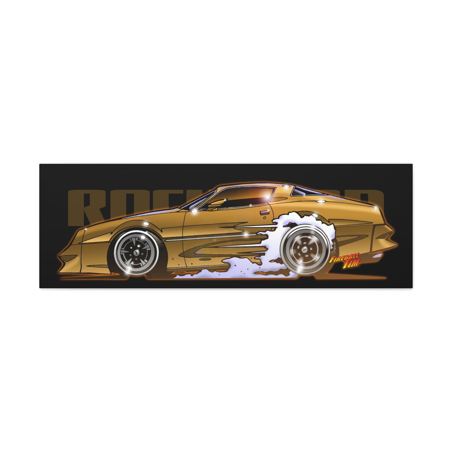 ROCKFORD FILES Pontiac Firebird Fireball Art Canvas Wall Print