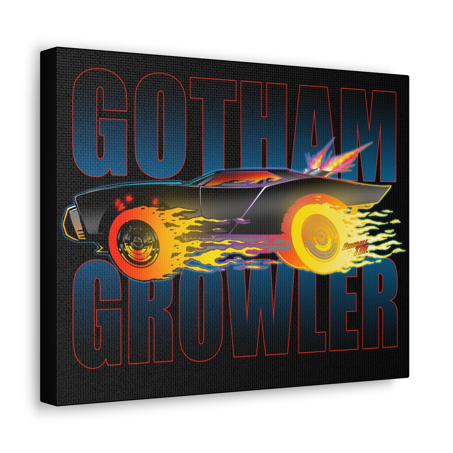 BATMOBILE 2021 Robert Pattinson GOTHAM GROWLER Concept Art Canvas Print 11x14