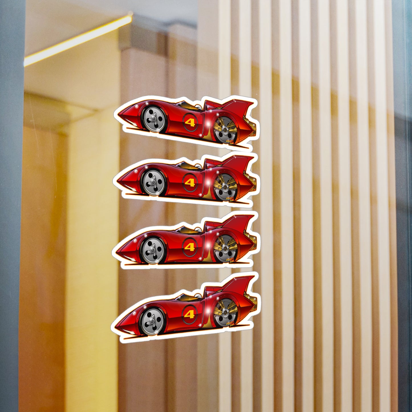 SPEED RACER MACH 4 Fireball Art Collectible Kiss-Cut Vinyl Decals Sticker
