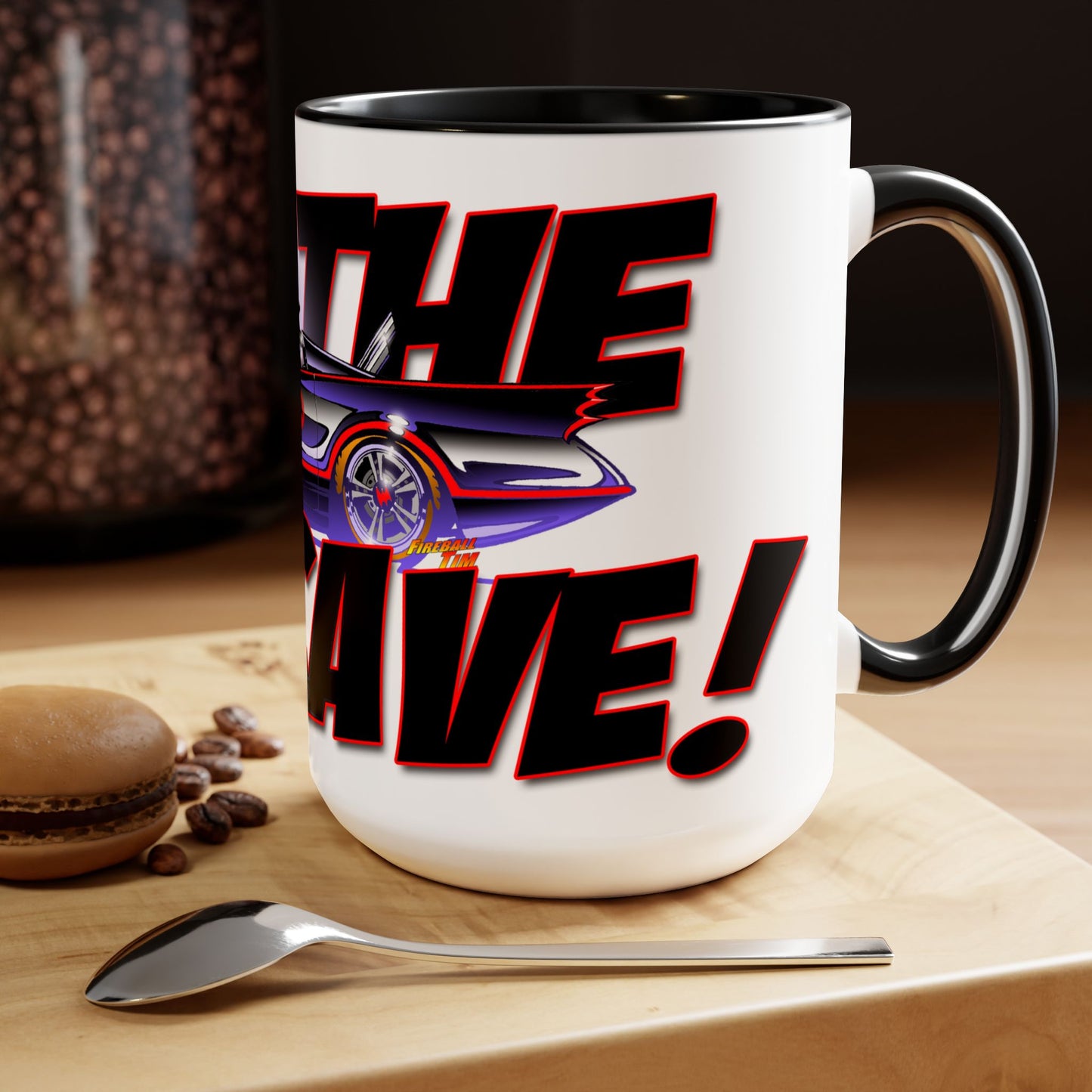 TO THE BATCAVE 1966 Batmobile TV Show Concept Art Coffee Mug 15oz