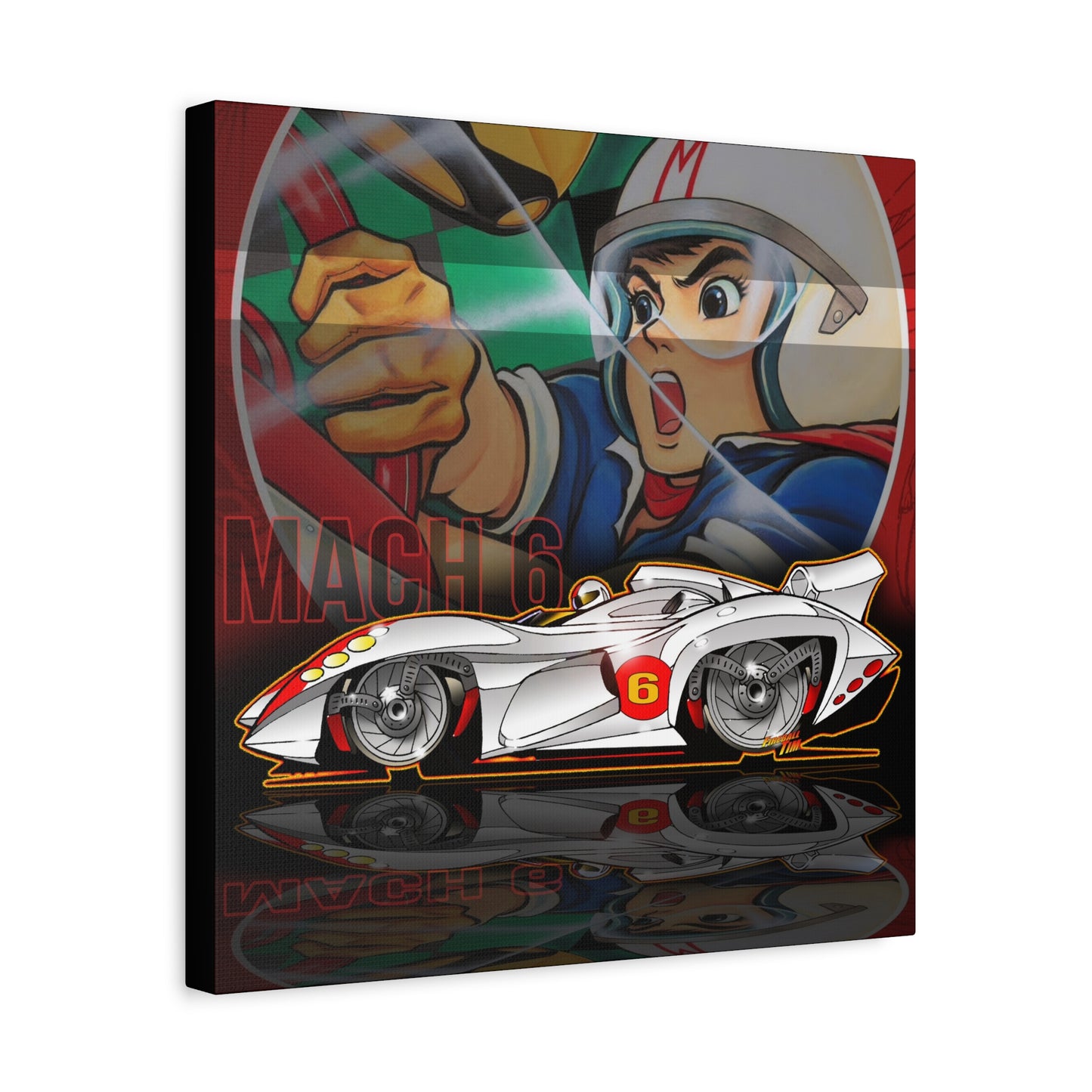 SPEED RACER MACH 6 Fireball Art Collectible Canvas Print - Multiple Sizes