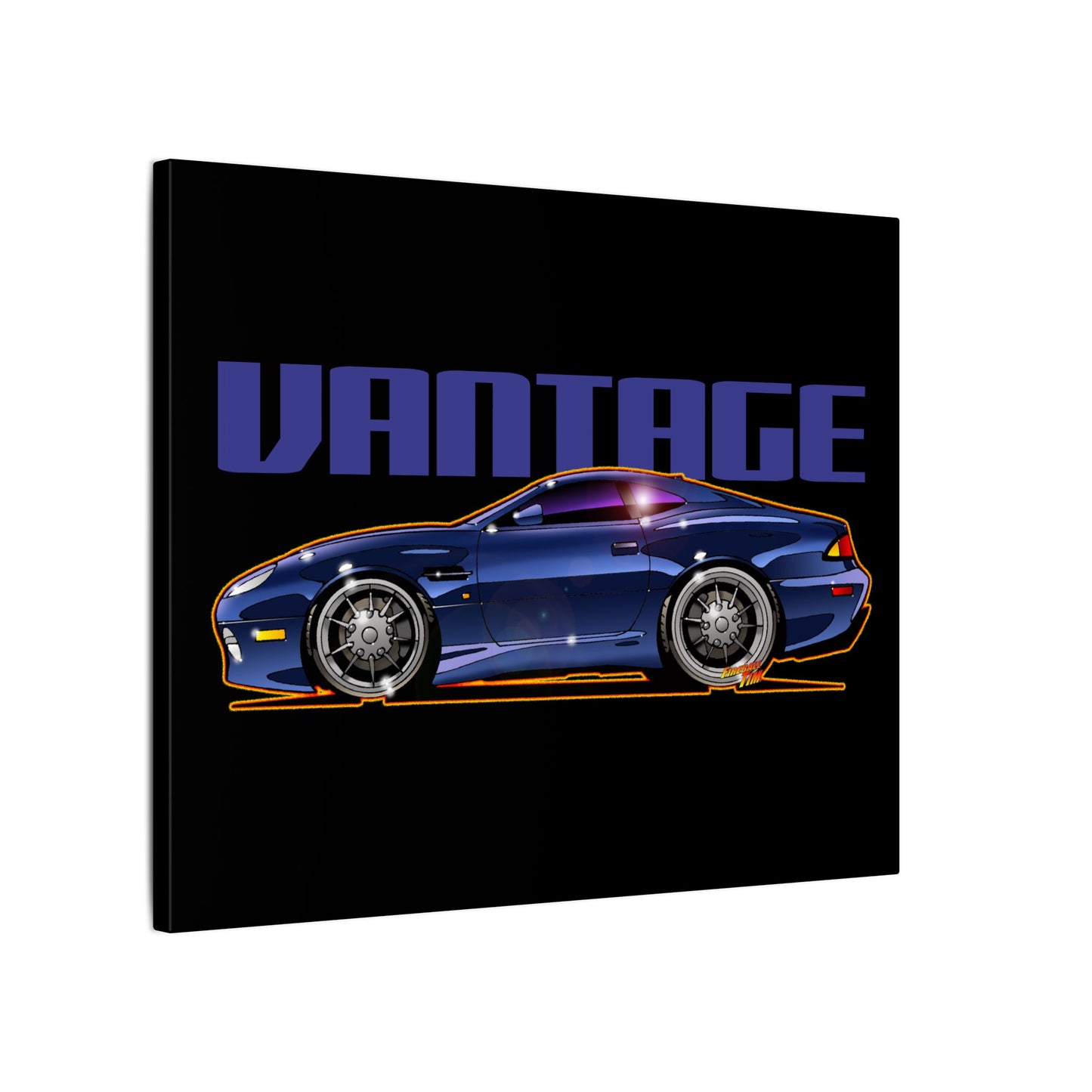 ASTON MARTIN VANTAGE 2001 Fireball Art Canvas Print