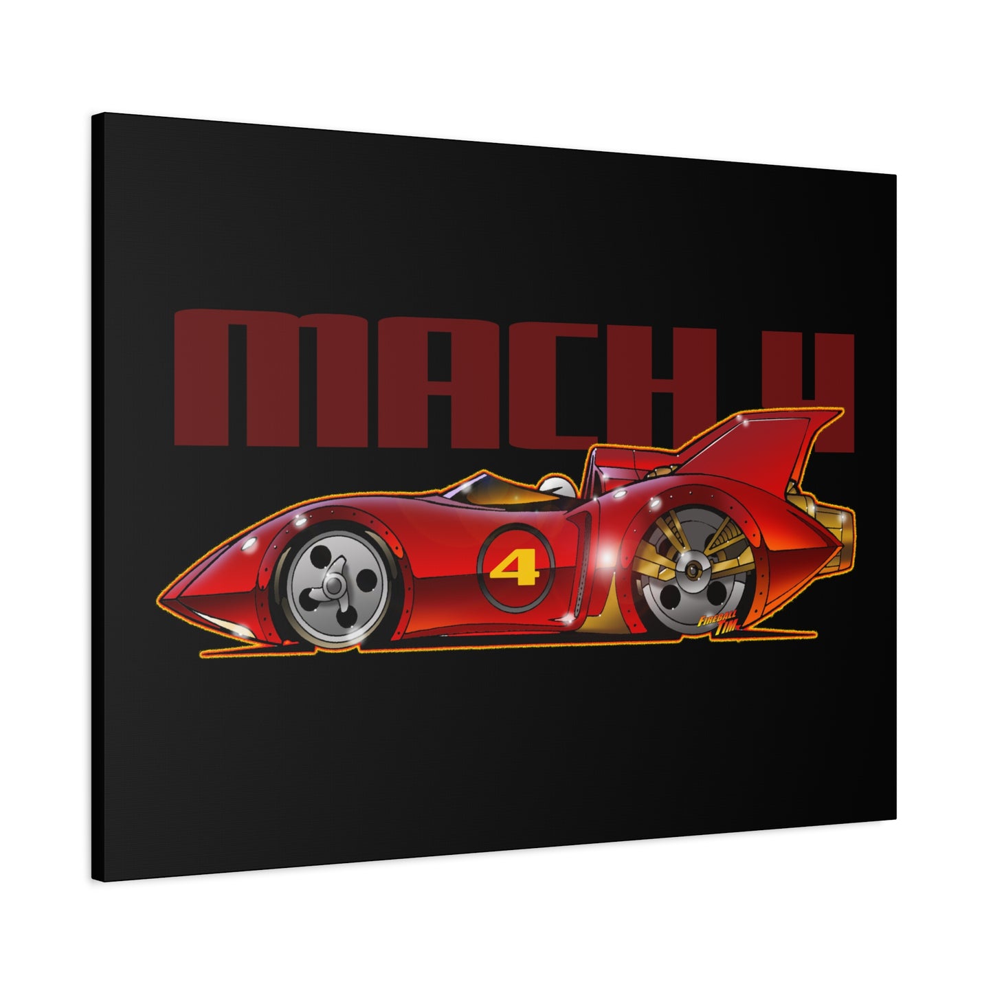 SPEED RACER MACH 4 Fireball Art Canvas Wall Print