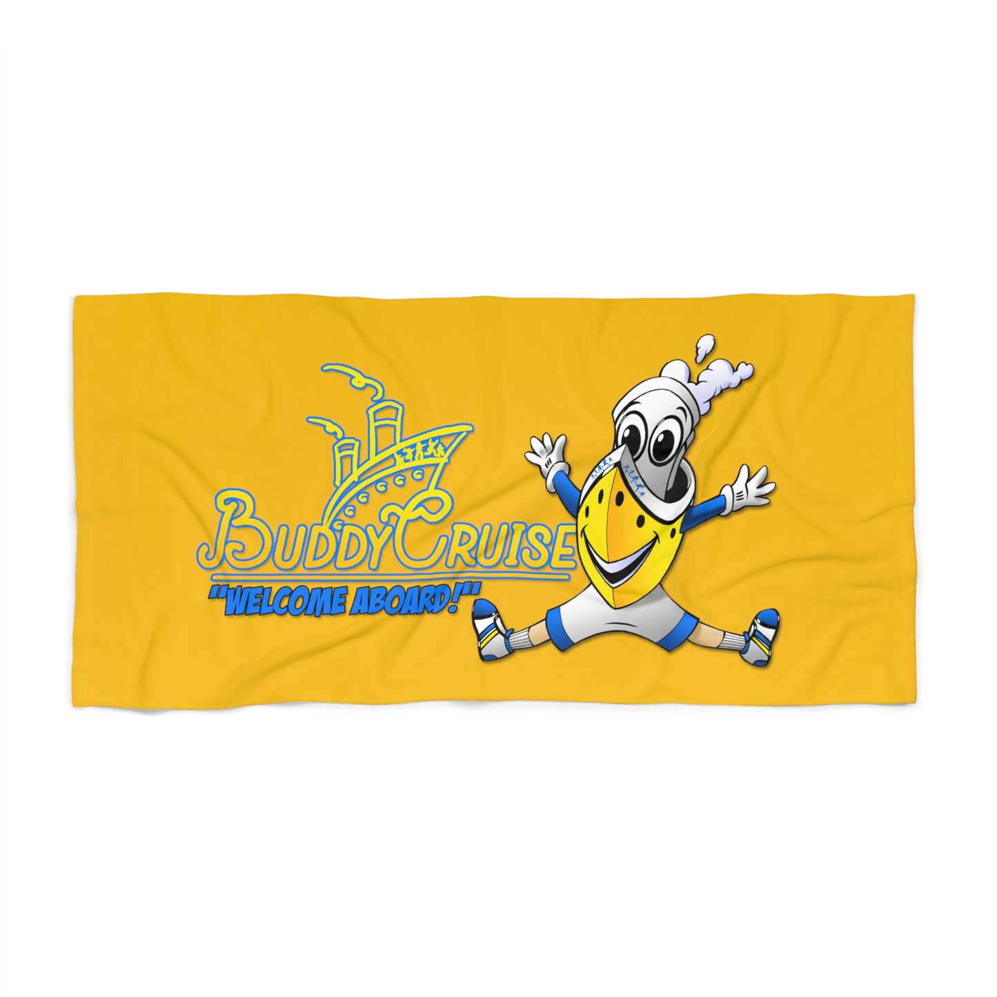 BUDDY CRUISE Sunny Yellow Beach Towel 30X60