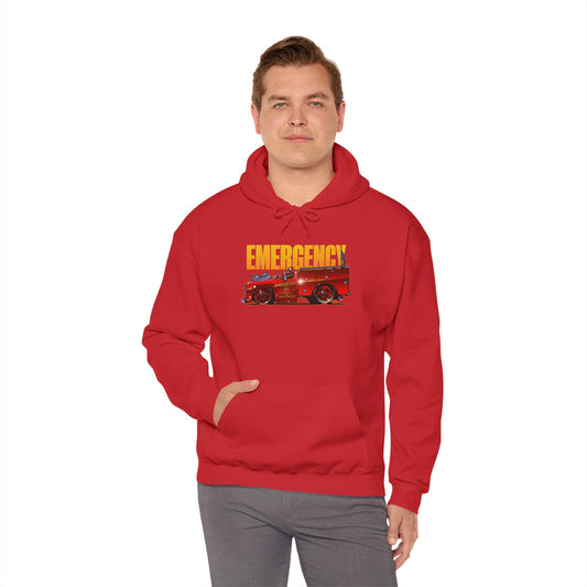 EMERGENCY SQUAD 51 TV Show Concept Art Fire Engine Hooded Sweatshirt 9 Colors