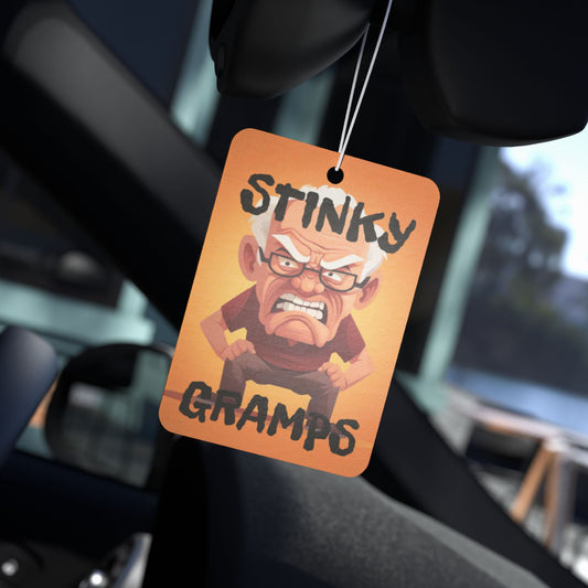 FIREBALL STINKY GRAMPS Car Air Freshener — Hanging Air Freshener (Humorous Gift)