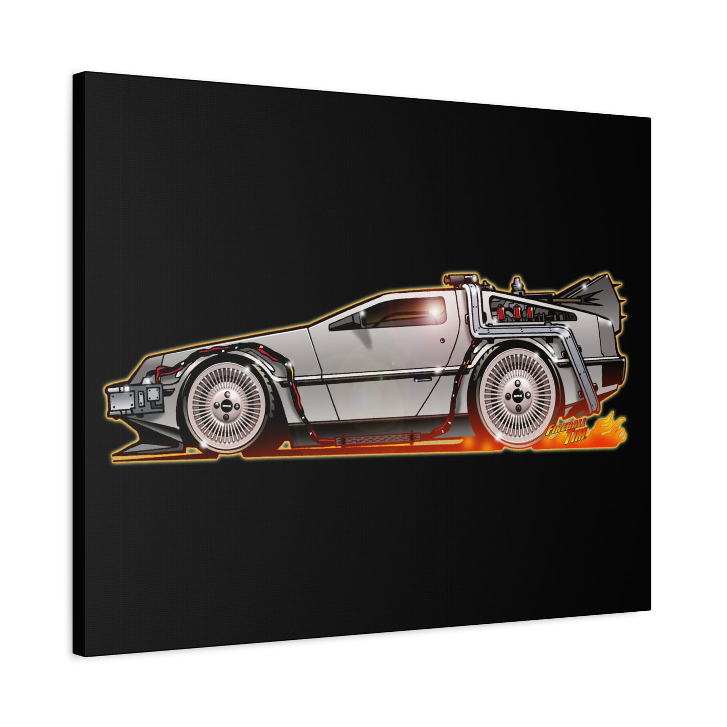 BACK to the FUTURE Delorean Time Machine Canvas Art Wall Print