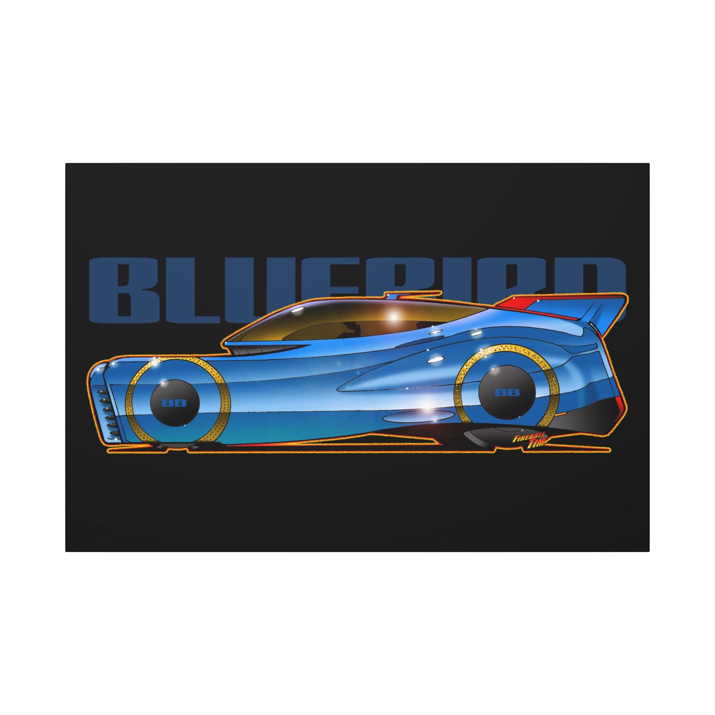 BLUEBIRD FIREBALL CONCEPT Canvas Art Print - 11x14