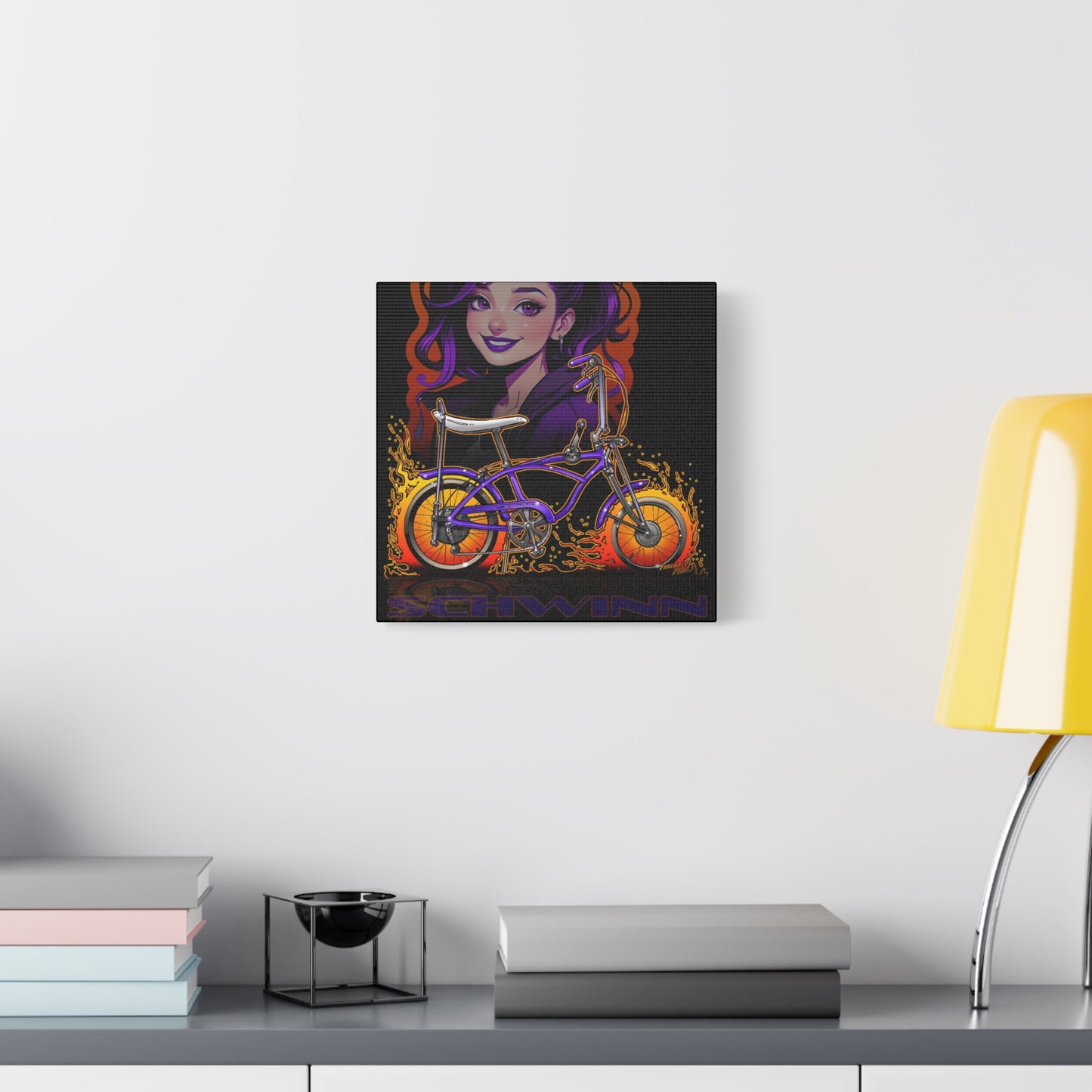 SCHWINN BIKE Grape Crush Fireball Art Canvas Print