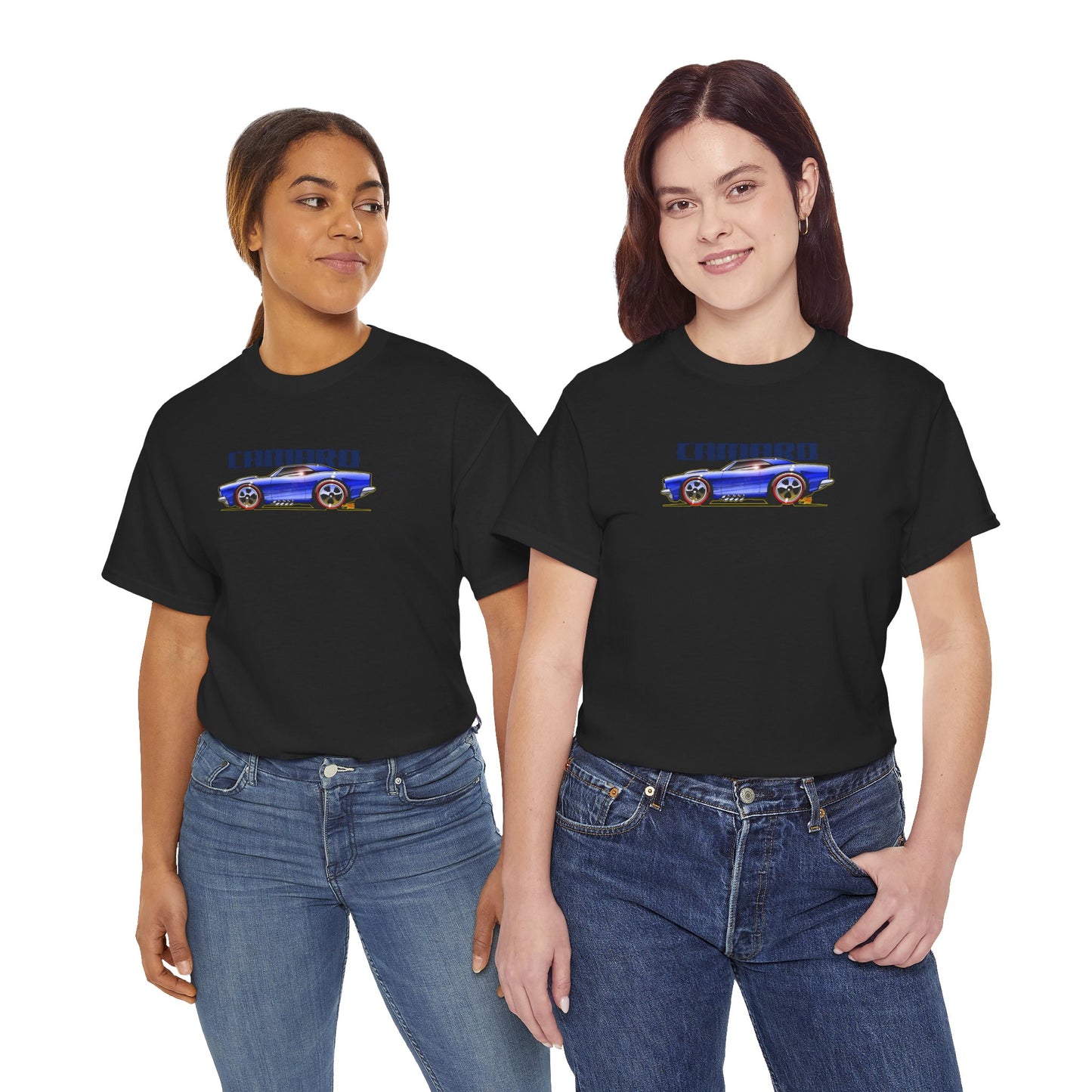 HOT WHEELS CAMARO Custom Collectible Fireball Art Heavy Cotton Tee 12 Colors