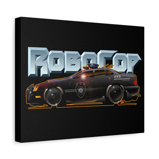 ROBOCOP Taurus Police Car Fireball Art Canvas Wall Print - 11x14