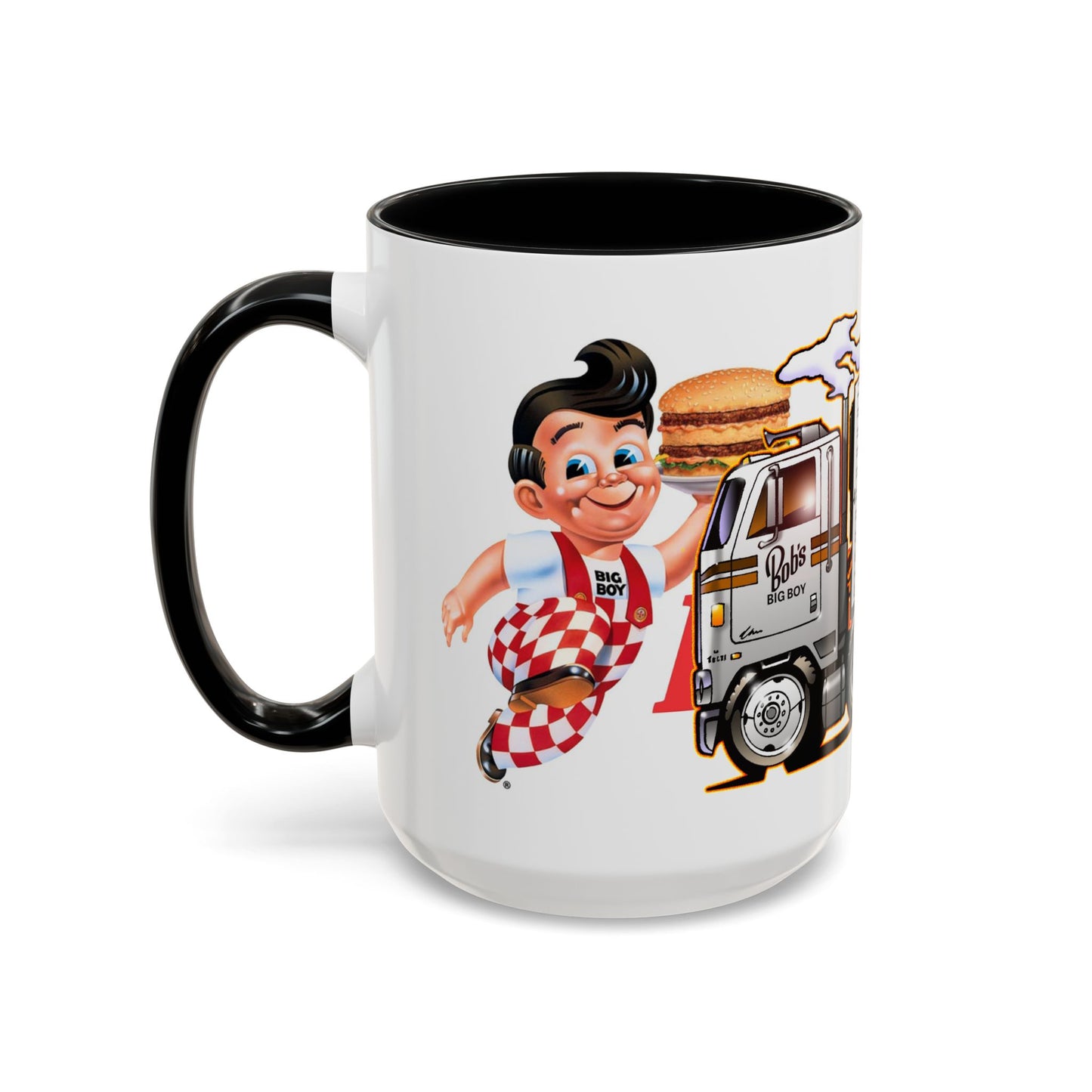 BOB'S BIG BOY Semi Tractor Trailer Truck Collectible Art Coffee Mug - 2 Sizes