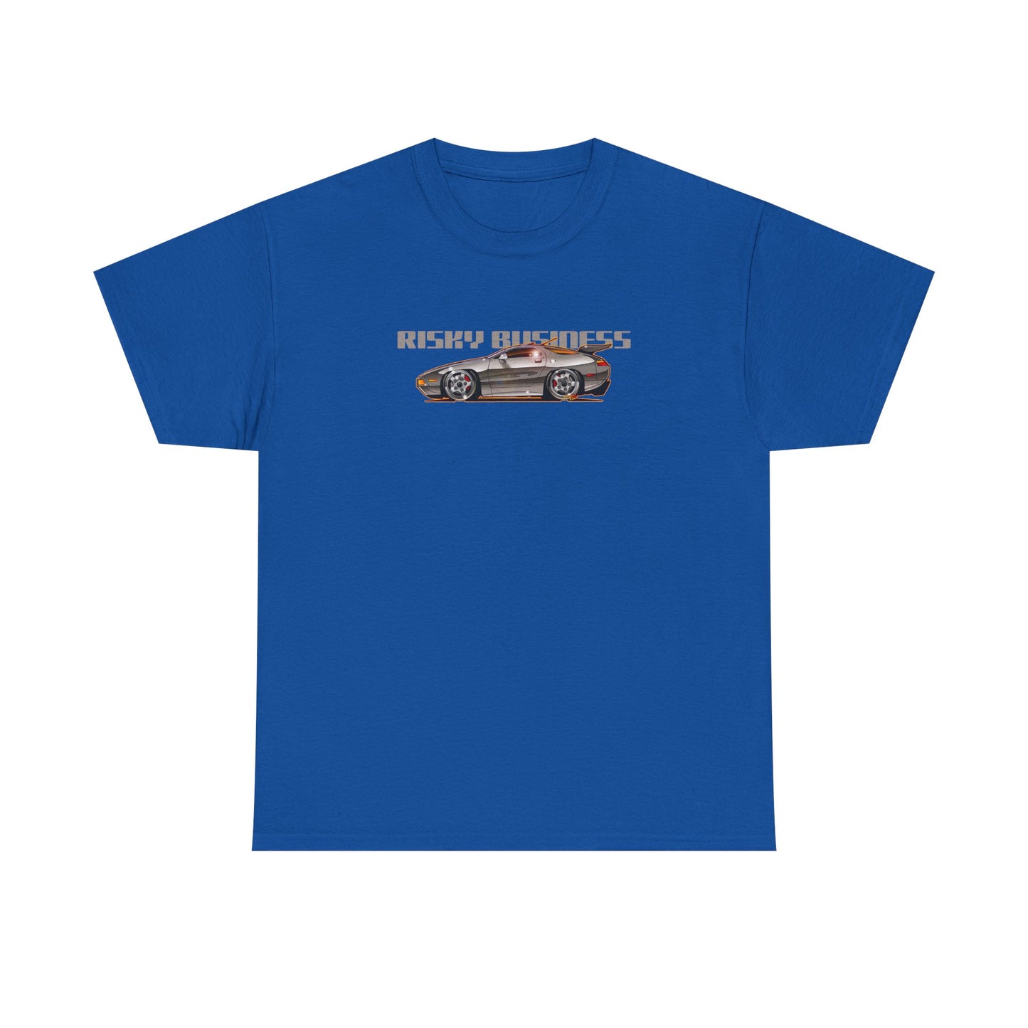 RISKY BUSINESS Porsche 928 Fireball Art Cotton Tee Shirt - Colors