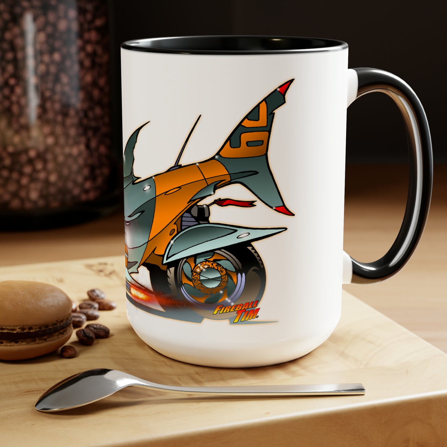 MANEATER GREAT WHITE SHARK Sealife Hot Rod Coffee Mug 15oz