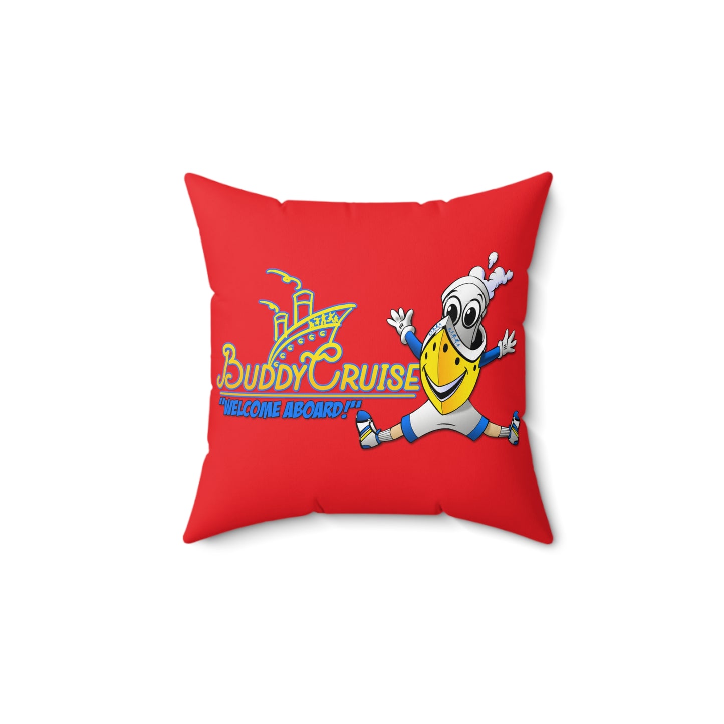 Copy of Official BUDDY CRUISE Spun Polyester Square Pillow in Buddy RED