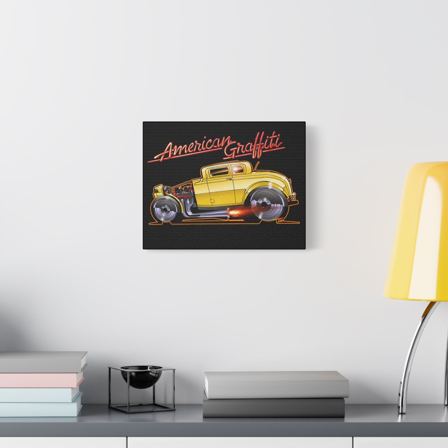 AMERICAN GRAFFITI '32 HOT ROD Movie Car Fireball Art Canvas Print - 11x14
