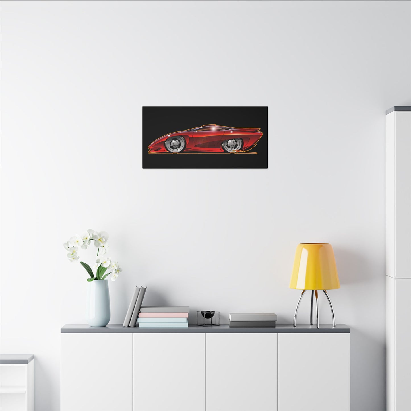 PONTIAC BANSHEE Concept Car Collectible Fireball Art Canvas Print