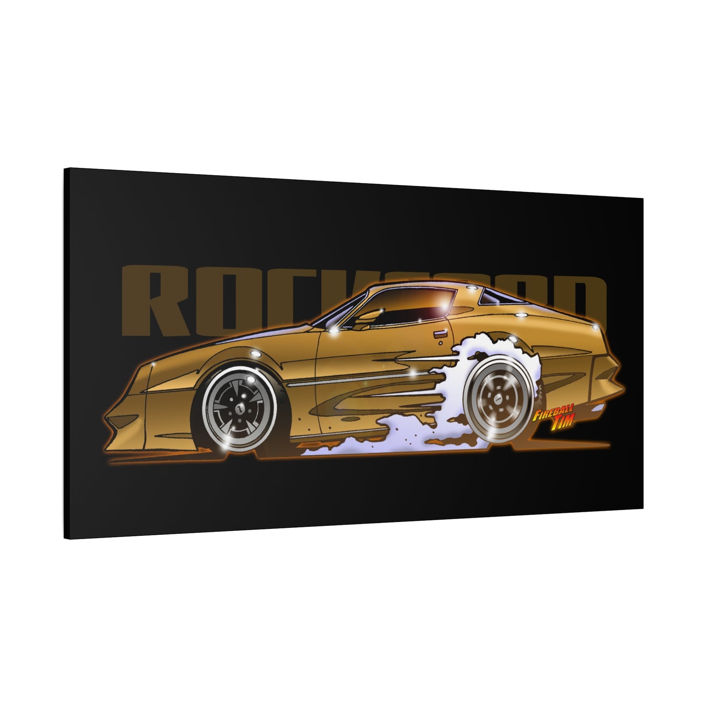 ROCKFORD FILES Pontiac Firebird Fireball Art Canvas Wall Print