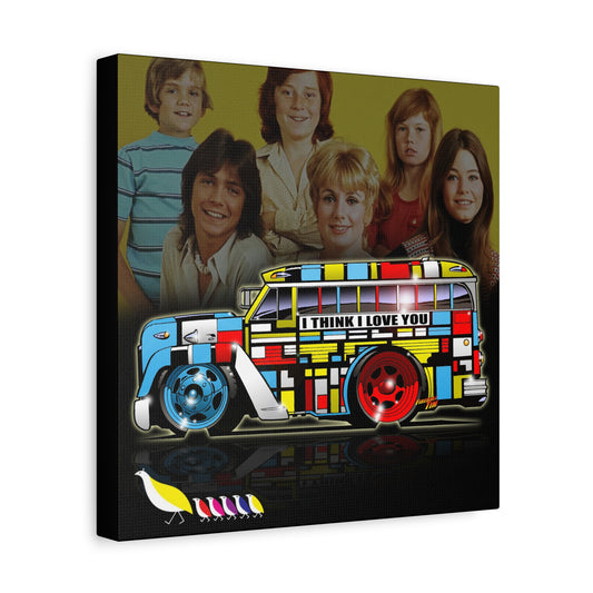 PARTRIDGE FAMILY BUS Fireball Canvas Art Wall Print - 12x12